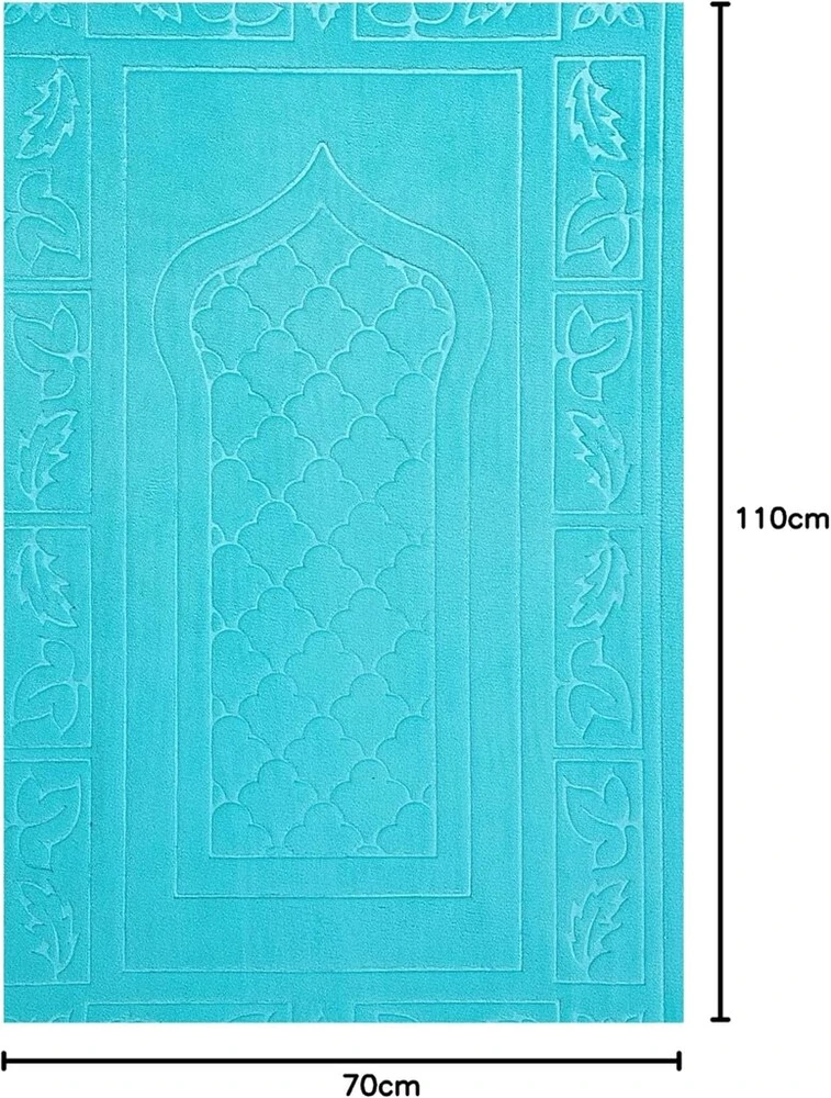 Greatfool musulmonų maldos kilimėlis islamo maldai - storas ir patogus musulmonų maldos kilimėlis vyrams ir moterims - islamo maldos kilimėlis - turkio spalvos