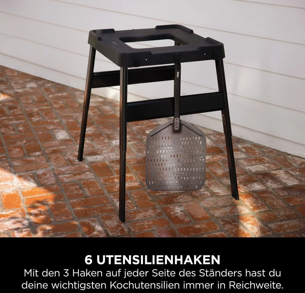 Grilio stovas Ninja Woodfire 4718j800euuk, 66×86×107 cm, juodas