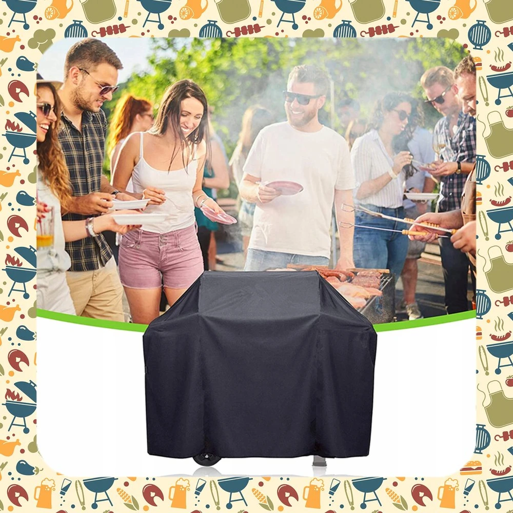 Grilio uždangalas Gas Garden Cover Large Atsparus vandeniui 145x117x61+ dėklas