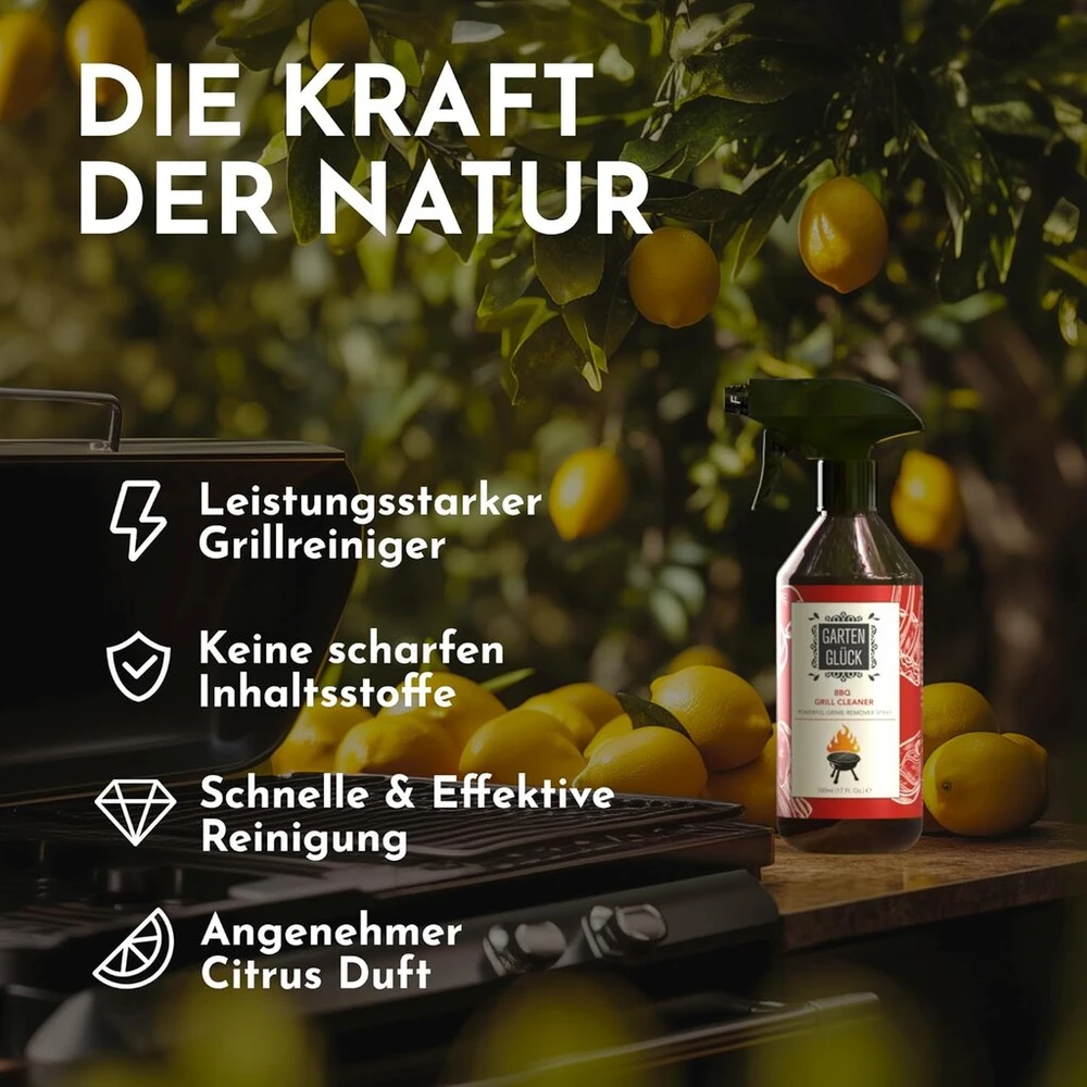 Grilio valiklis Extra Strong – 500 ml – natūralus grilio valiklis, skirtas kepsninei ir grotelėms, su citrinų aliejaus aromatu, grilio valiklis dujiniam griliui, grilio purškiklis