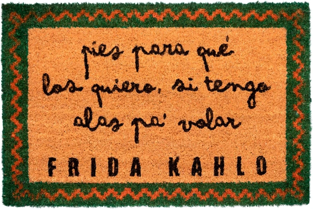 Grupo Erik Frida Kahlo kokosinis durų kilimėlis 40 x 60 cm juokingas durų kilimėlis vidaus durų kilimėlis