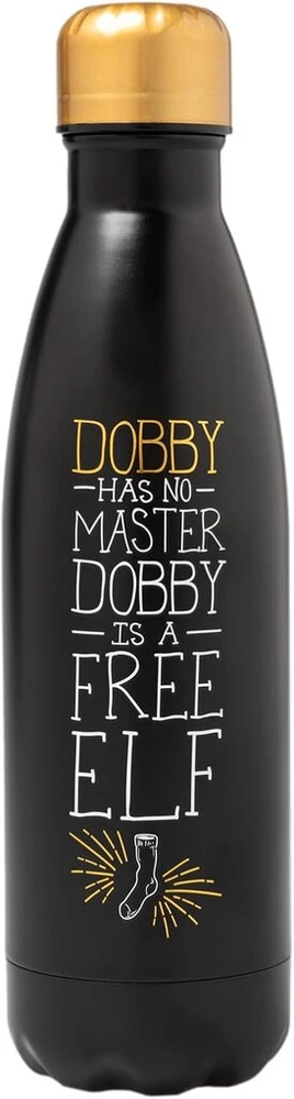 Grupo Erik Harry Potter Dobby nerūdijančio plieno termosas, 500 ml, sportinis vandens butelis, 500 ml, vaikiškas vandens butelis, sportinis butelis, Harry Potter gerbėjo prekė, kobalto