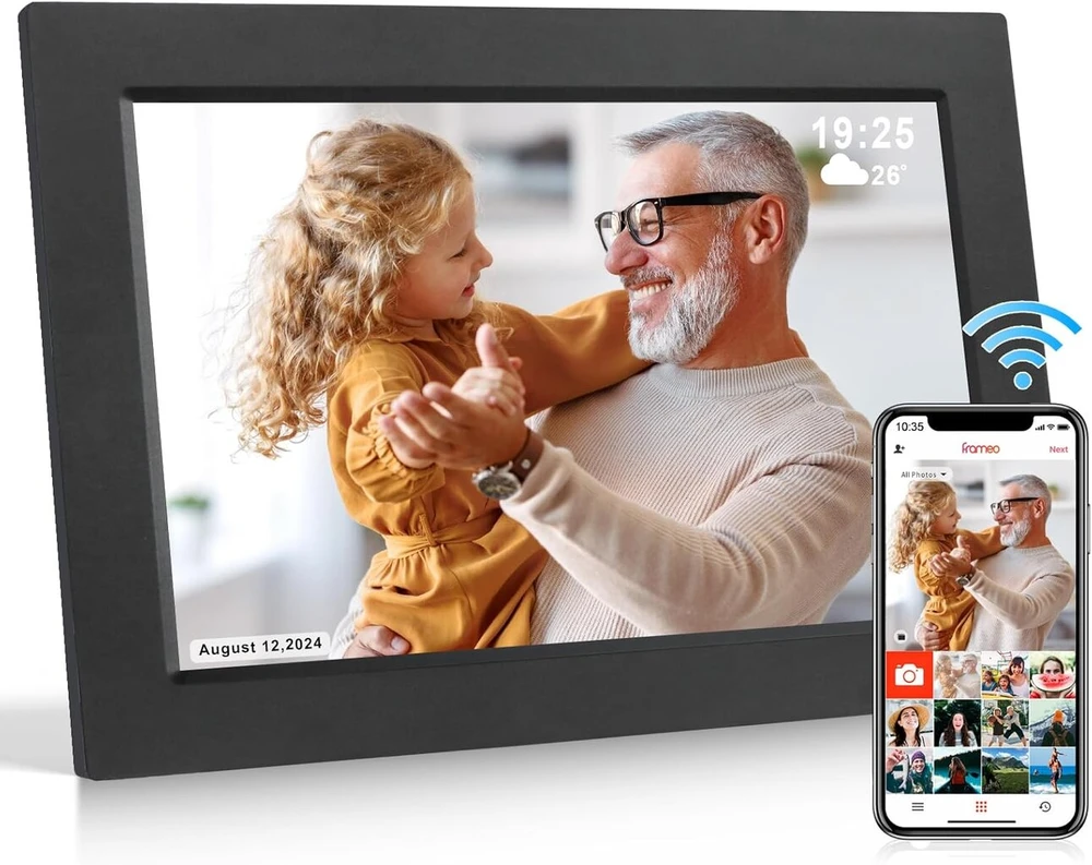 Objektyvas Gsituk Frameo Skaitmeninis Nuotraukų Rėmelis Wifi Programėlė 10.1 Colių 1920 x 1200 Hd Jutiklinis Ekranas Elektroninis Nuotraukų Rėmelis Nuotolinis Nuotraukų Bendrinimas Automatinis Pasukimas Dovana Seneliams