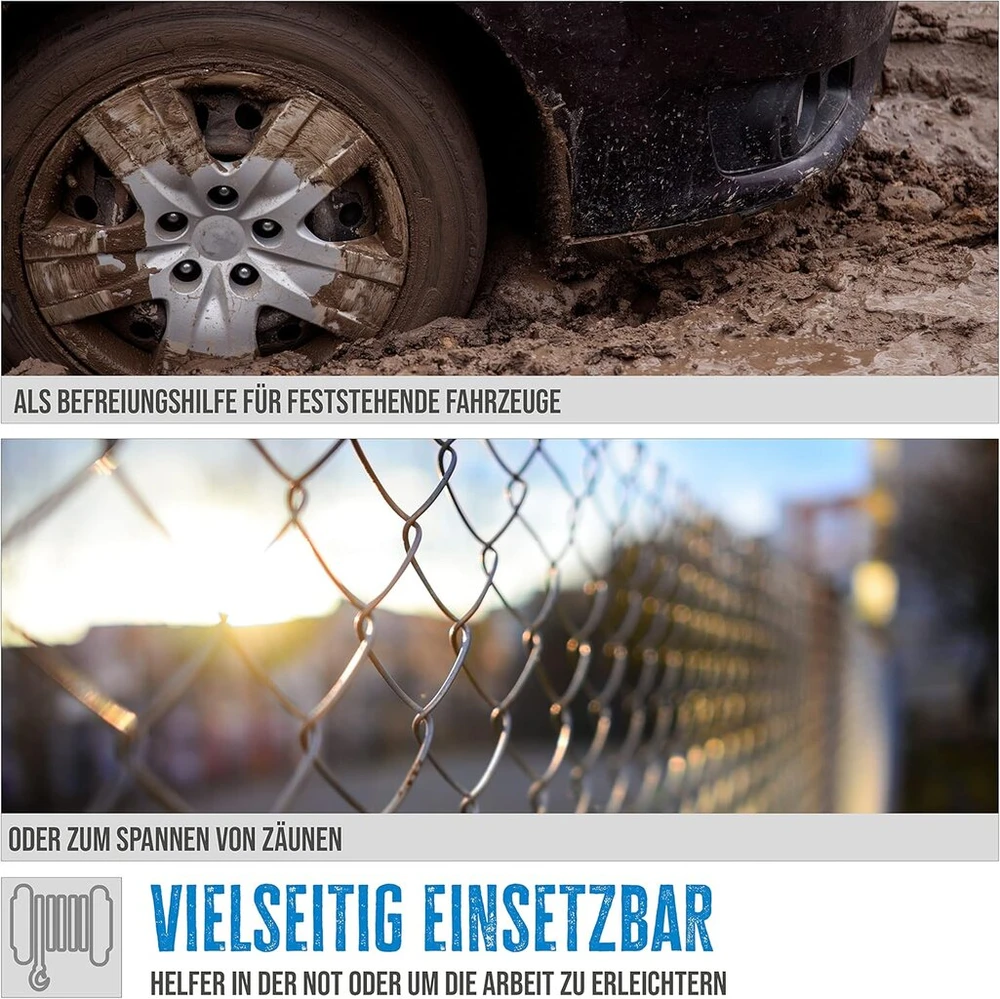 Güde 38351 rankinis trosinis keltuvas Hs 4000 (tvirta, galvanizuoto plieno konstrukcija, dvigubai apsaugotas reketas, skriemulys)