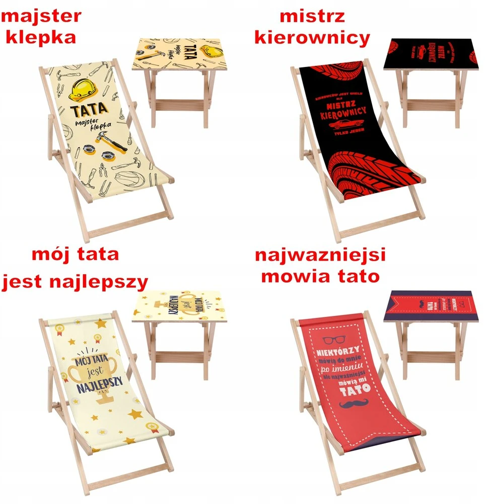 Gultas ir staliuko komplektas Tėvo dienos dovana paplūdimiui Balkono raštų atspaudai