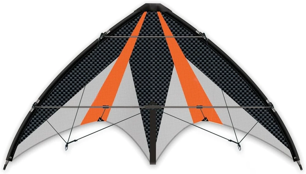 Günther Flugspiele Synergy 125 Gx 1028 sportinis aitvaras, pagamintas iš plyšimui atsparaus ripstop poliesterio, apie 125 x 54 cm, vaikams nuo 10 metų, su 36 kp poliesterio virvėmis 2 x 35 m