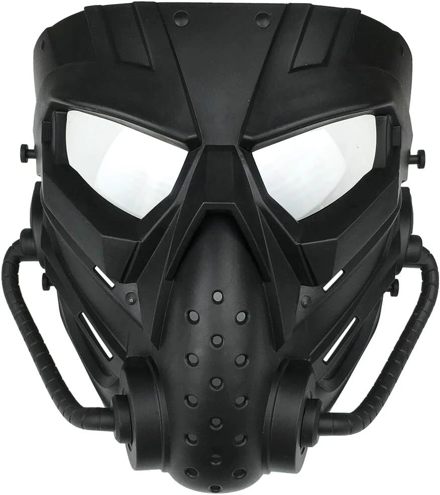 Gunyoo Alien airsoft kaukė, viso veido taktinė kaukė su akių apsauga, atspari smūgiams Helovinui, airsoftui, medžioklei, Cs žaidimui, dažasvydžiui ir kitoms lauko veikloms