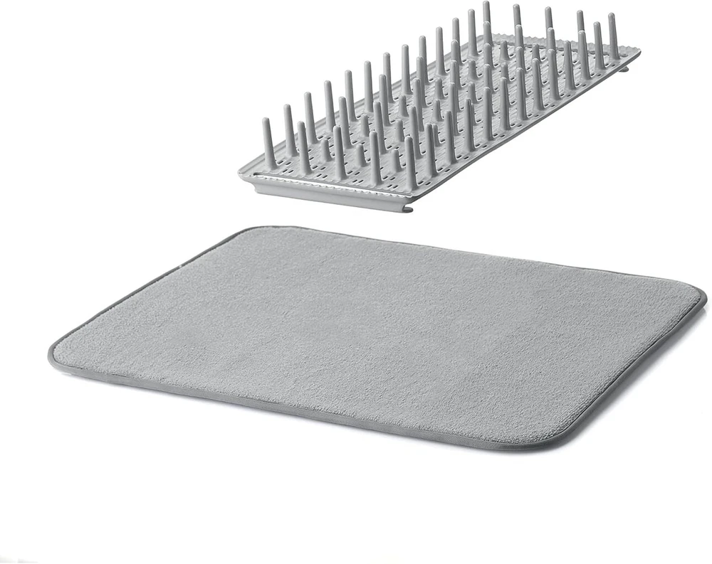 Guzzini - Eco-kitchen Dry & Safe indų džiovintuvas su padėkliuku - šviesiai pilka matinė - 18580033