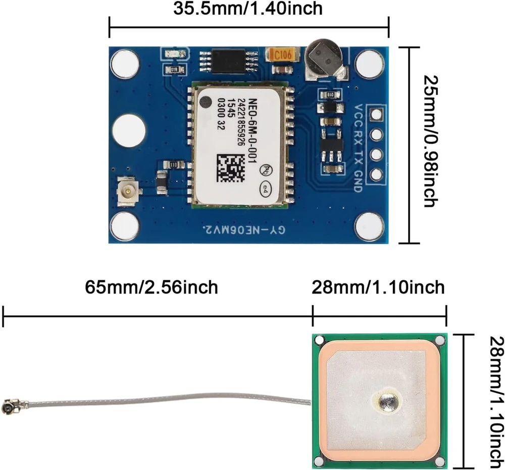 Gy-neo6mv2 gps modulis, gps modulis su antenos skrydžio valdymu, gps skrydžio valdymo modulis su itin stipriu, gps padėties modulis mwc imu apm2, skirtas arduino