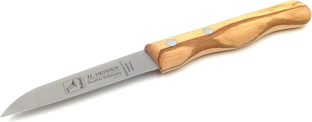 H. Herder Solingen Solinger virtuviniai peiliai / skutimo peiliai 17.5 / 15.8 cm Special Steel Olive rinkinys