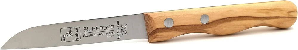 H. Herder Solingen Solinger virtuviniai peiliai / skutimo peiliai 17.5 / 15.8 cm Special Steel Olive rinkinys