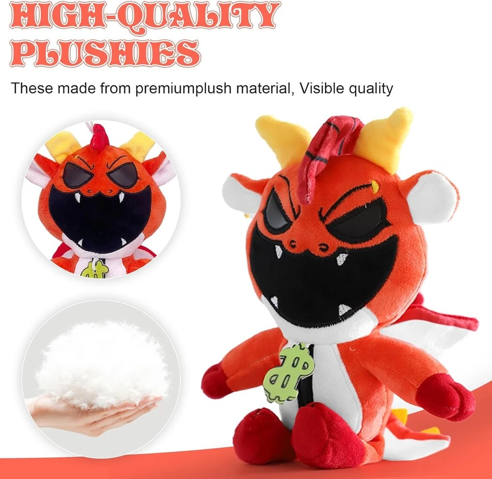 Haasiki Nightmare Critters pliušinis žaislas Chapter 4, 30 cm, Simon Smoke pliušinis žaislas, realistiška siaubo pliušinė lėlė žaidimų gerbėjams, Helovinas, Kalėdos, gimtadienio dovana berniukams