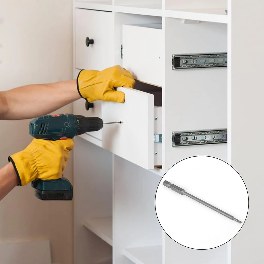 Haisheng Torx antgalių rinkinys, ypač ilgas magnetinis atsuktuvas 100 mm Torx su skylute, šešiabriaunis kotas, elektrinis atsuktuvas T6-t40 S2 plieno žvaigždės galvutė, 11 dalių
