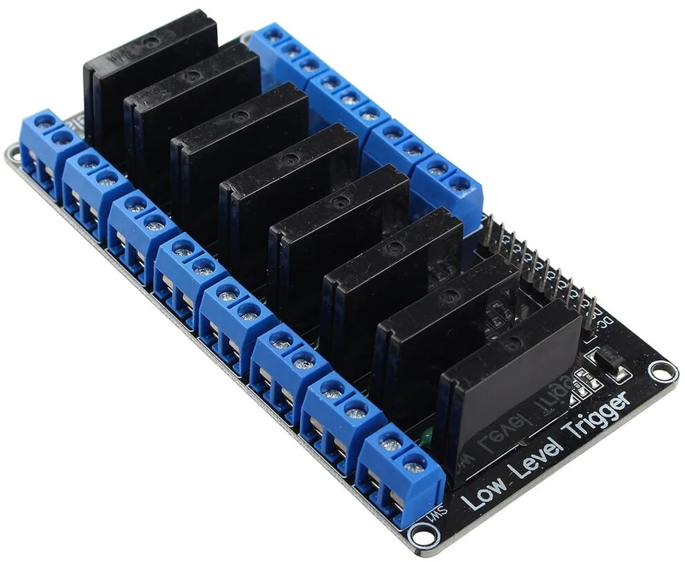 Haljia 5v 8 kanalų puslaidininkinė relė žemo lygio trigerio modulio plokštė, skirta Arduino Arm Dsp Pic su varžiniu saugikliu