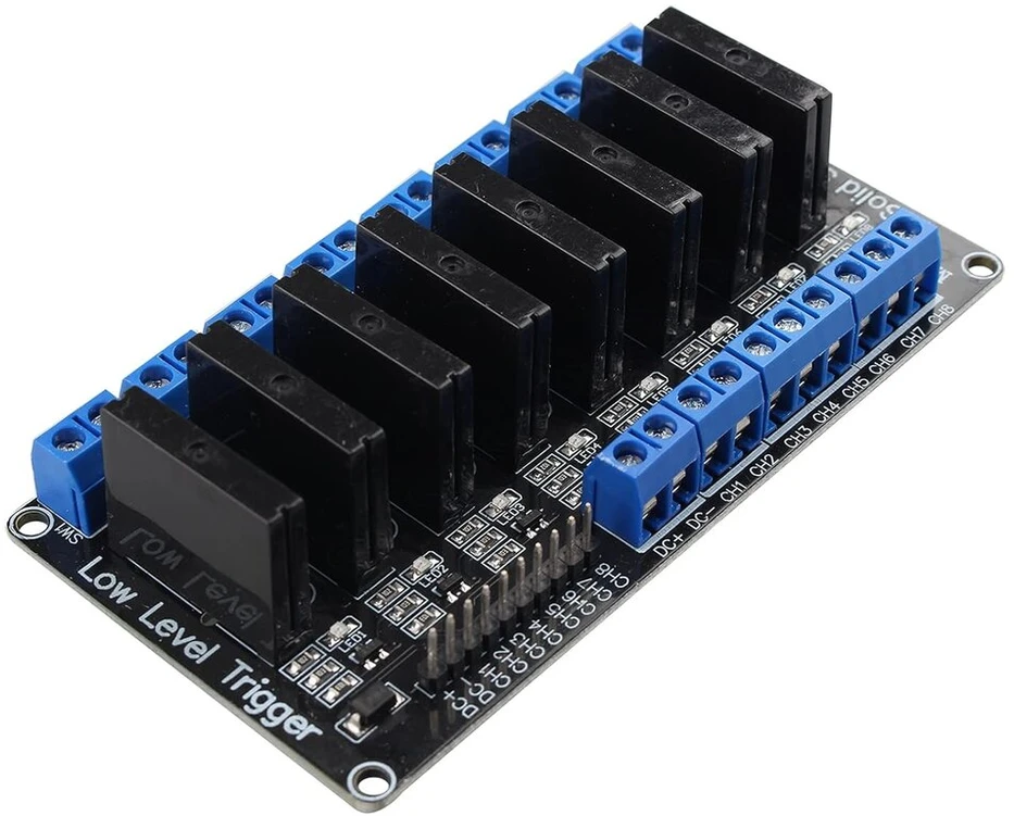 Haljia 5v 8 kanalų puslaidininkinė relė žemo lygio trigerio modulio plokštė, skirta Arduino Arm Dsp Pic su varžiniu saugikliu