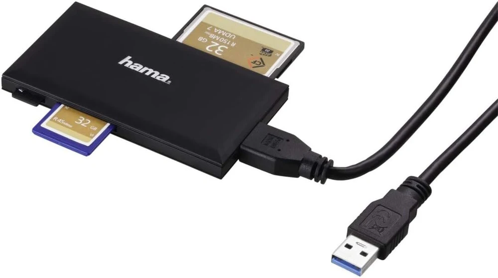 Hama 00181018 Usb 3.0 juodas kortelių skaitytuvas - kortelių skaitytuvai (ms Duo, Ms Pro Duo, Ms Pro Duo Hs, Microsd (transflash), Microsdhc, Microsdxc, Sd, Sdhc, Sdxc, Usb 3.0, juodas, 903 mm, 90 mm, 503 mm)