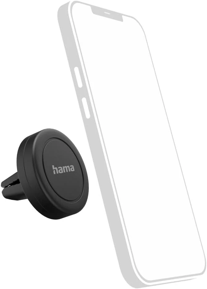 Hama Magnetinis automobilinis telefono laikiklis ventiliacijai, juodas