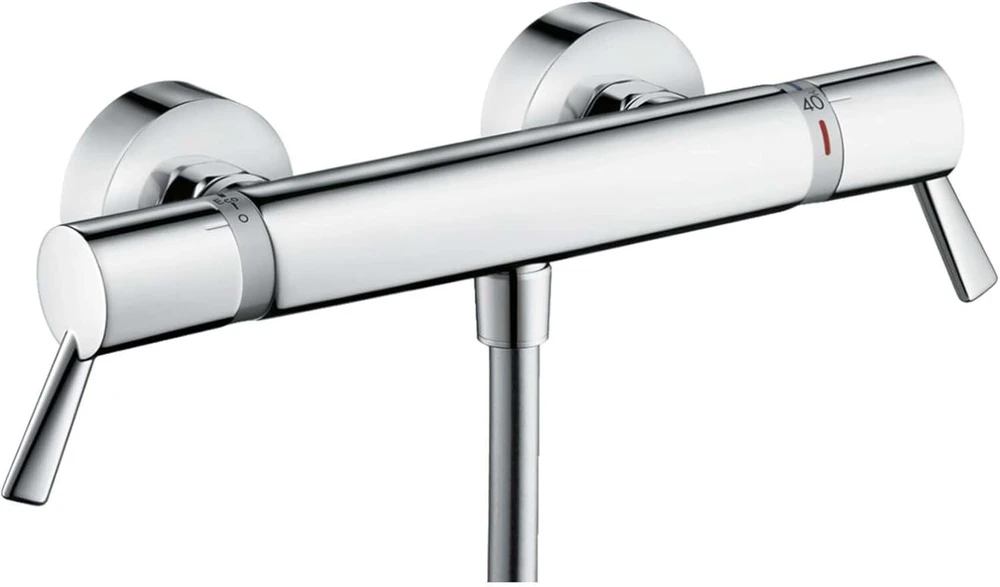 Hansgrohe Ecostat Comfort Care 1 funkcijos paviršiuje montuojamas dušo termostatas, ypač ilgos rankenos, chromas