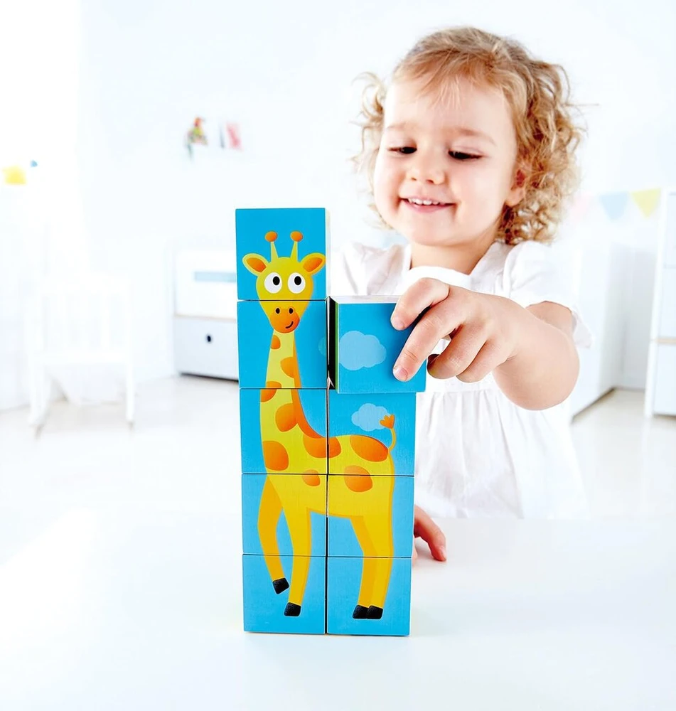 Hape Hap-e1619 Dėlionė „jungle Animal Block Puzzle“, įvairių spalvų, 60 x 80 cm