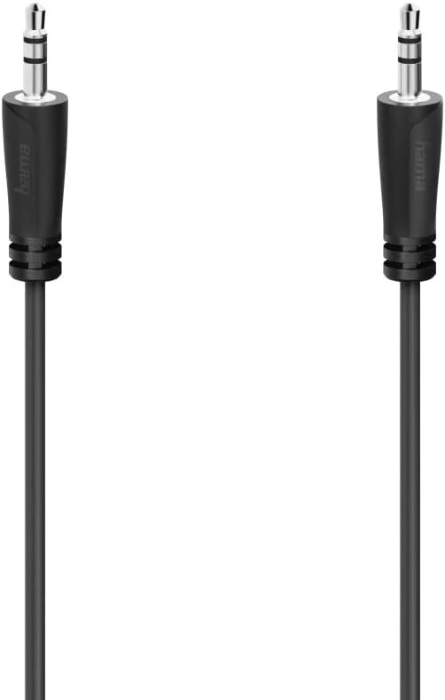 Harma Hama 3.5mm Stereo Garso Kabelis, 1.5m, Juodas