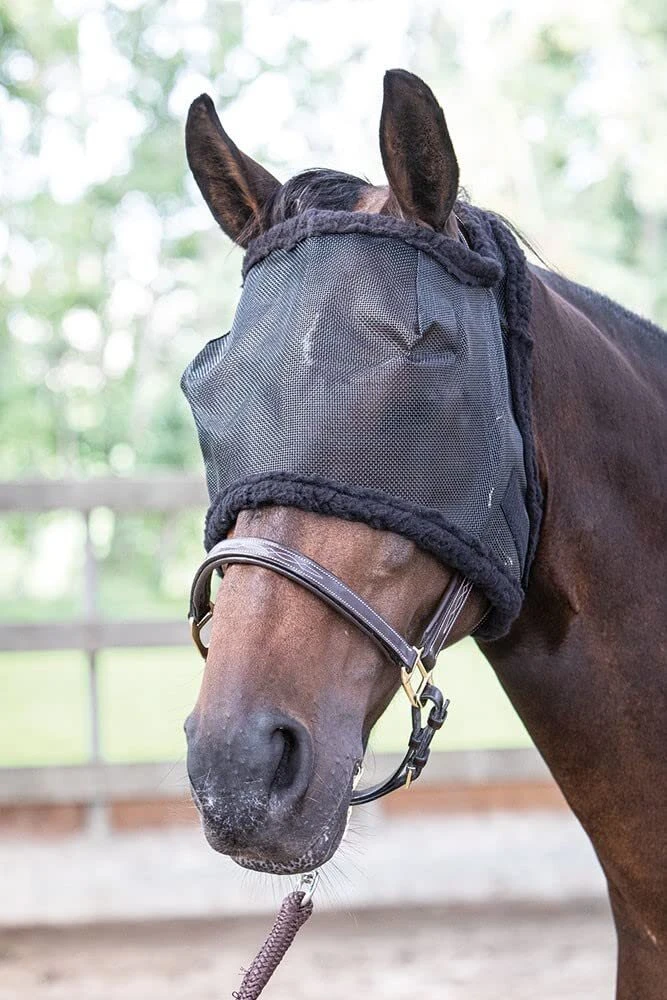 Harry's Horse 31300002 Apsauginė kaukė nuo musių be ausų – S, juoda