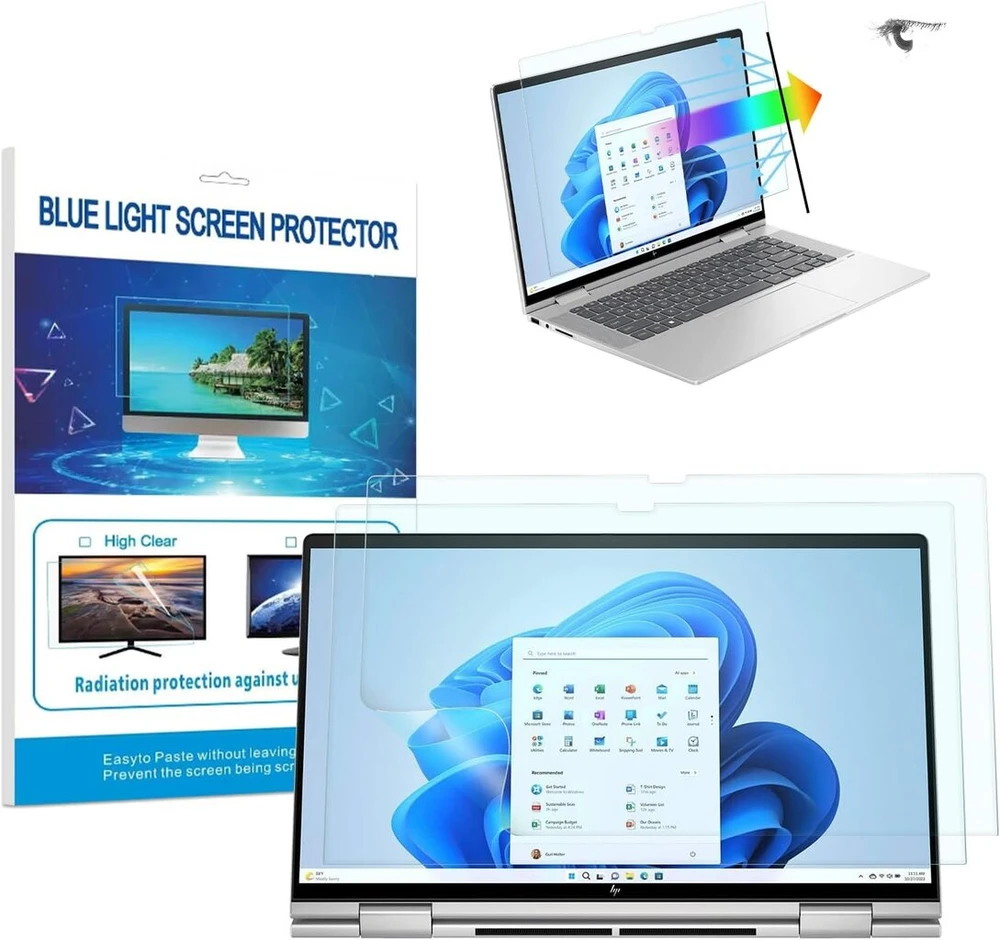Haruyo 14 colių ekrano apsauga, skirta Hp Envy x360 kompiuterio monitoriui, anti-mėlynos šviesos filtras, anti-glare matinis ekrano apsauga, skirta monitoriaus Pc ekrano apsauga, skirta Hp Envy x360 (14 colių 300,06 x 183,92 mm)