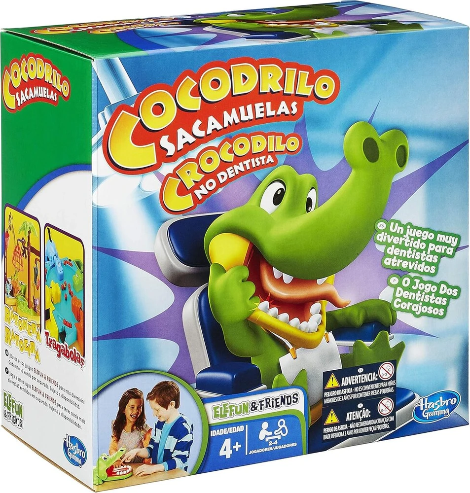Hasbro Games, Kroko Doc, įgūdžių žaidimas, žaidimas vaikams nuo 4 metų, spalvingas