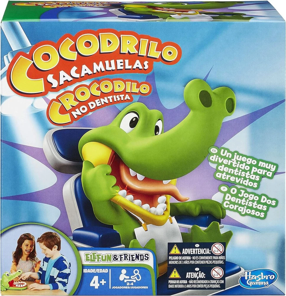 Hasbro Games, Kroko Doc, įgūdžių žaidimas, žaidimas vaikams nuo 4 metų, spalvingas