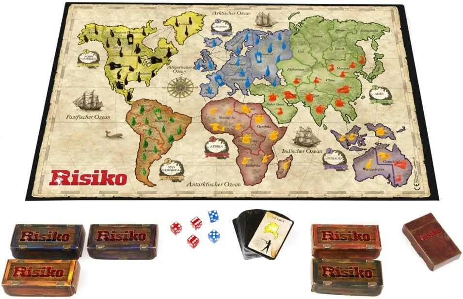 Hasbro - Risk, strateginis žaidimas, stalo žaidimas visai šeimai, įdomus stalo žaidimas, vaikams ir suaugusiems, klasikinis žaidimų vakaras