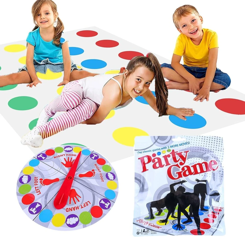 Hasbro Twister žaidimas vaikams ir suaugusiems – linksmas judesio žaidimas