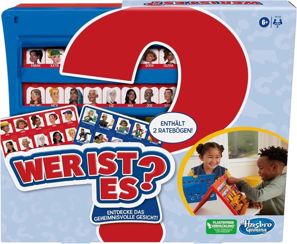 Hasbro Wer ist es? Atspėjimų žaidimas, stalo žaidimas vaikams nuo 6 metų, skirtas 2 žaidėjams
