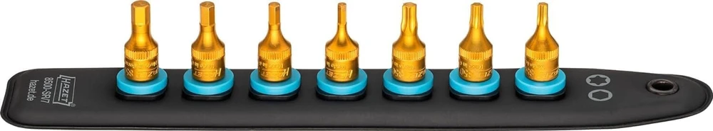 Hazet - Smartrail 1/4 colio 8500-sr/7 I plastikinis lizdų laikiklis 7 lizdams I magnetinis, neslystantis, lengvai naudojamas I pavara: kvadratas 6,3 mm (1/4 colio)
