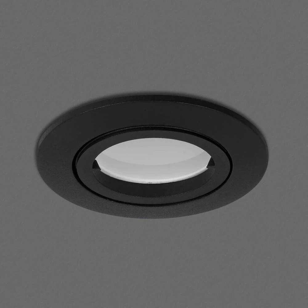 Hcfei led įleidžiamas šviestuvas, reguliuojamas, juodas, pasukamas, 5 w, plokščias, 230 v, įleidžiamas šviestuvas, 68 mm gręžimo skylė, 120° spindulio kampas, šilta balta, 3000 k (6 vnt.)