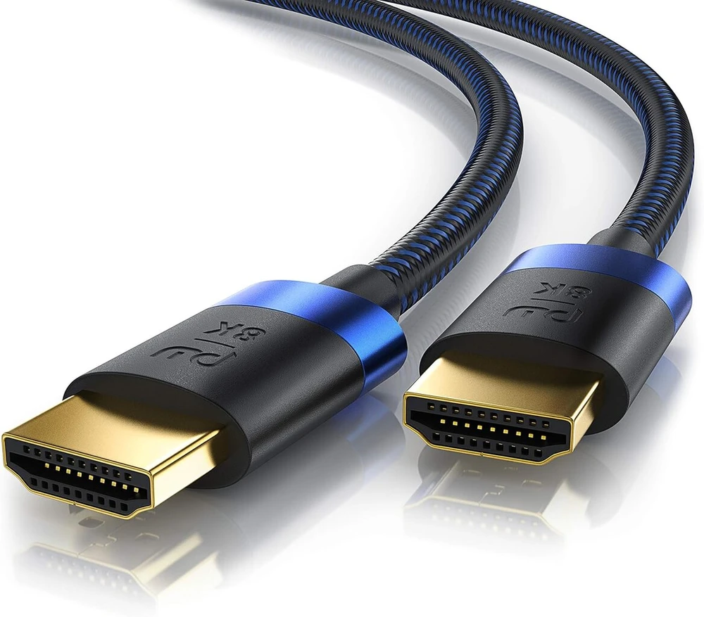 Hdmi 2.1 kabelis 1.5m - 16k@30hz, 8k@60hz, 4k@120hz, 48gbps