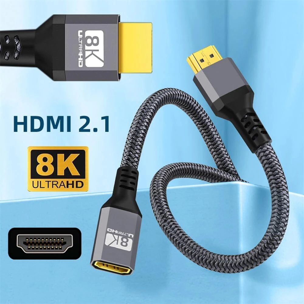 Hdmi 2.1 prailginimo laidas 8k 60hz 4k 120hz 48gbps 1.5m
