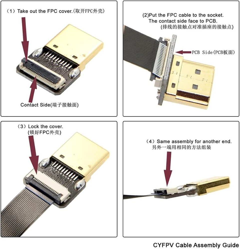 Hdmi A tipo kampinis 90 laipsnių į Hdmi A tipo plokščias kabelis 50 cm
