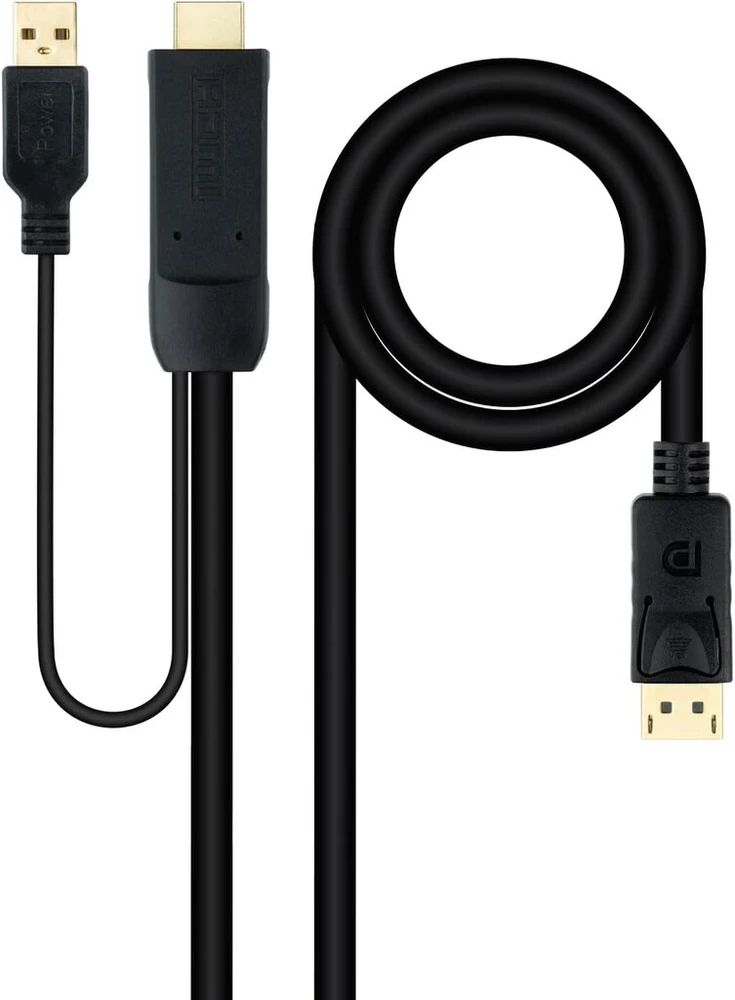 Hdmi į Displayport keitiklio laidas, 1.8m, juodas