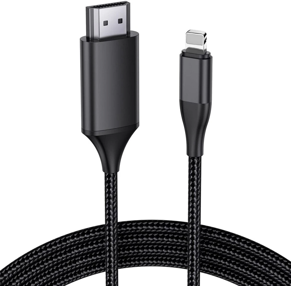 Hdmi kabelis, skirtas iphone, 4 m, patobulintas 1080p hdtv hdmi kabelio adapteris, skaitmeninis av vaizdo sinchronizavimo ekranas, suderinamas keitiklis, skirtas iphone/ipad įrenginiams, nereikalauja maitinimo