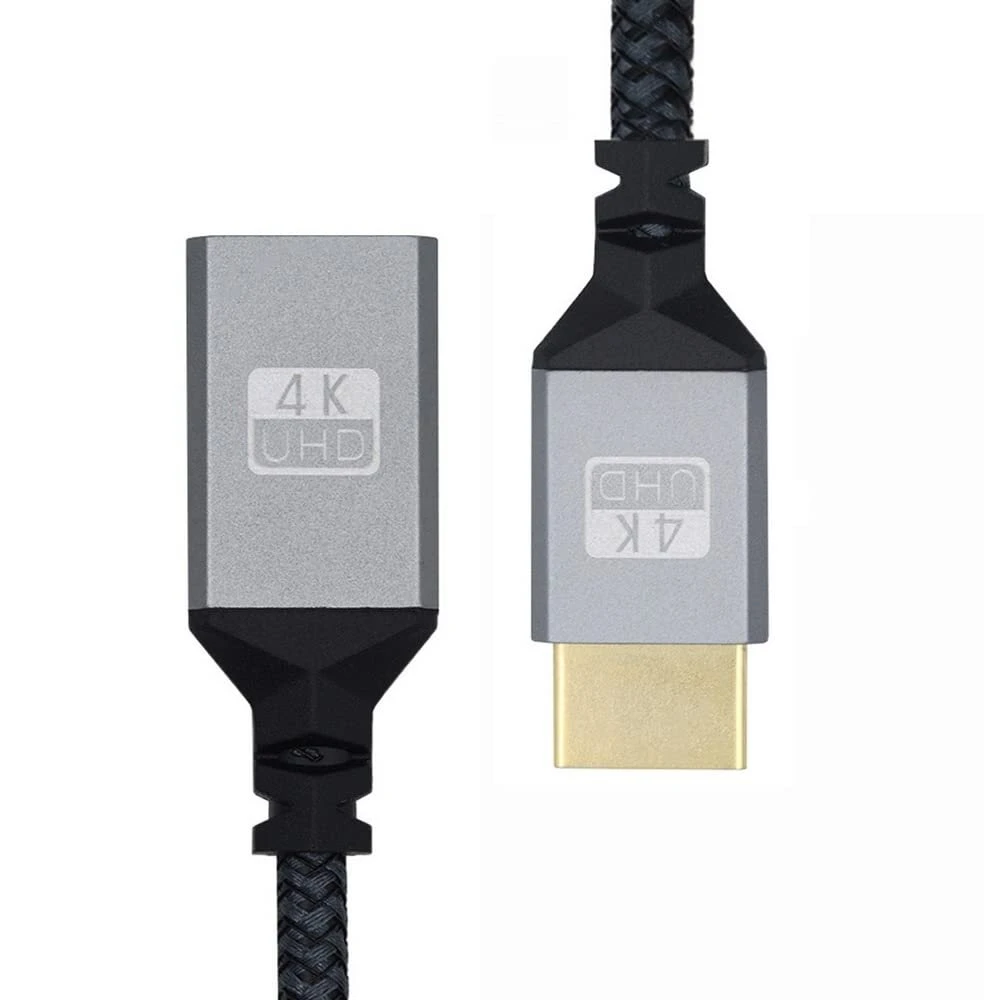 Hdmi prailgintuvas 4k 60hz 3d Hdtv 0.15m M/f metalinis