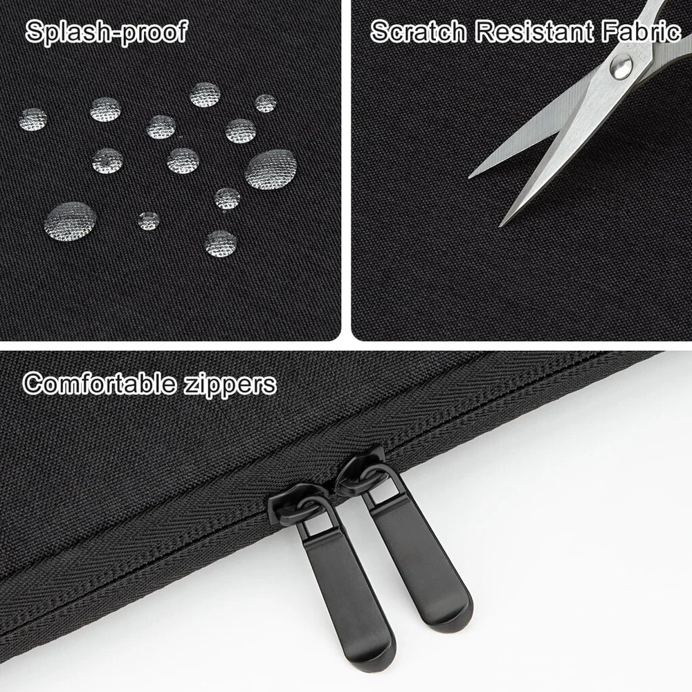 Hedugo Nešiojamojo kompiuterio dėklas su priedų kišene, paminkštintas nešiojamojo kompiuterio dėklas 15–16 colių, suderinamas su Macbook Hp Dell Asus, apsauginis nešiojamojo kompiuterio dėklas 15–16 colių Chromebook/notebook/tablet