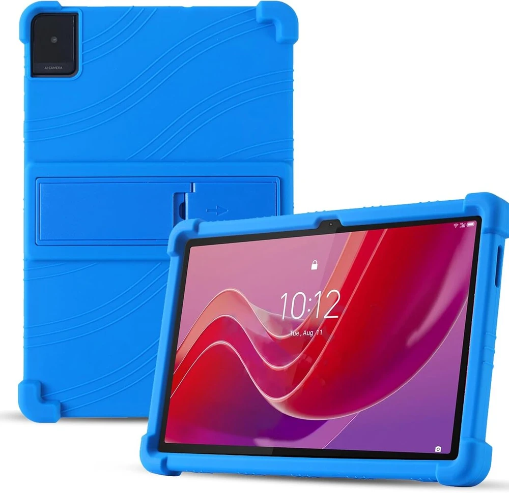 Heioloo dėklas, skirtas lenovo tab m11, apsauginis dėklas su stovu [niekada negeltonuoja], smūgiams atsparus silikoninis dėklas, atsparus įbrėžimams, minkštas buferio galinis dangtelis - mėlynas