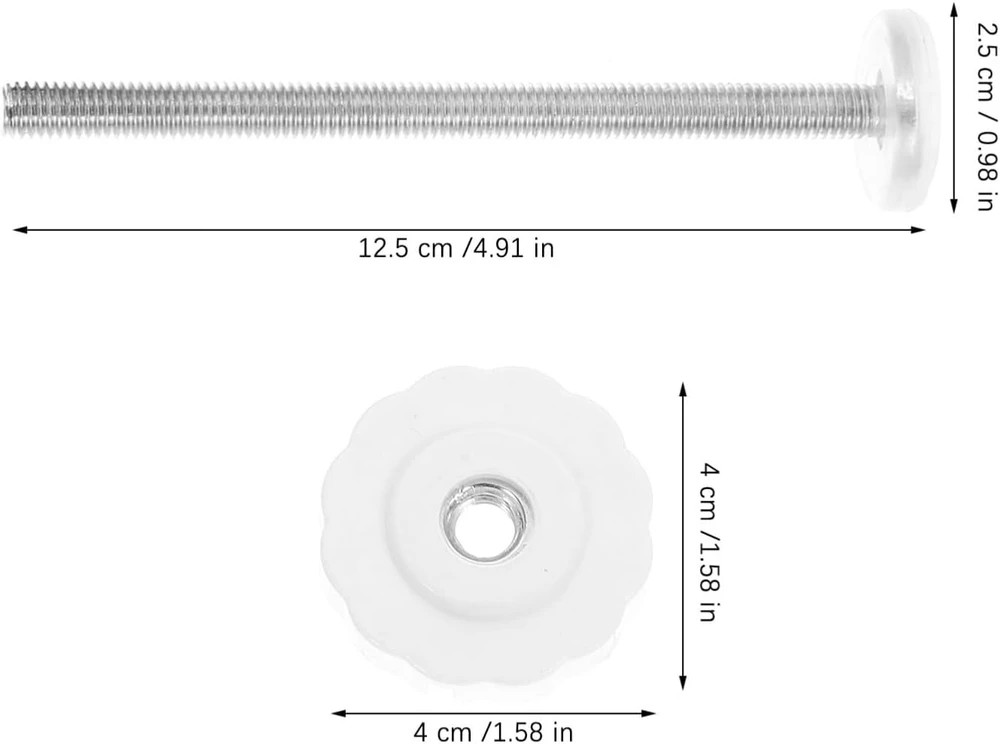 Hemoton 4 srieginių verpstės strypų rinkinys vartams M8 (8 mm) atsarginė varžto dalis slėgiu montuojamiems apsauginiams vartams naminiams gyvūnams įtempimo vartų prailginimui