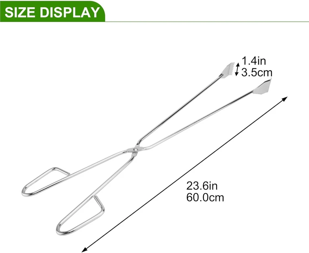 Hemoton šiukšlių žnyplės, nerūdijančio plieno, ilga rankena, 60 cm, kepsninės žnyplės, dešrelių žnyplės, šiukšlių rinkiklis, lauko sodo kepsninės Bbq priedai