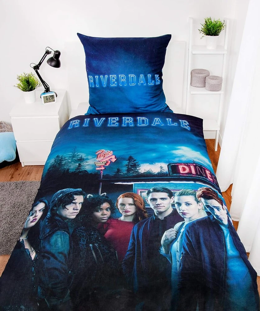 Herding Riverdale reversible patalynės užvalkalų komplektas, pagalvės užvalkalas 80 x 80 cm, antklodės užvalkalas 135 x 200 cm, cotton/renforcé, įvairiaspalvis