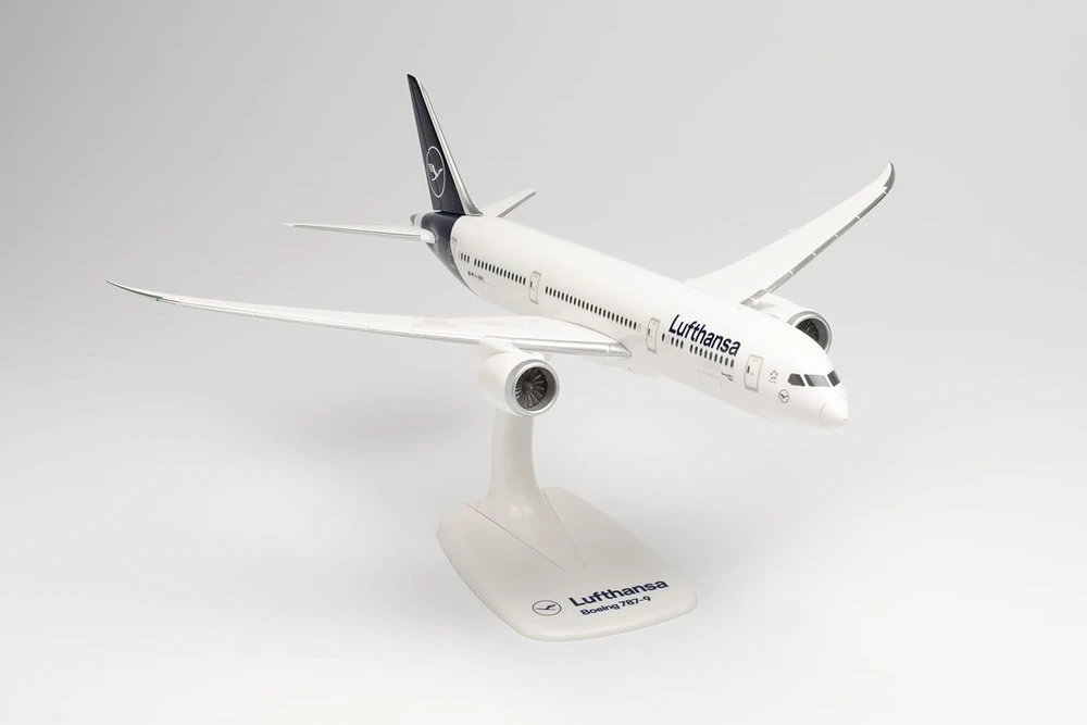 Herpa 613453 Lėktuvas Lufthansa Boeing 787-9 Dreamliner - D-abpa "berlin", modelis, modelių konstravimas, miniatiūriniai modeliai, kolekcinis, įvairiaspalvis