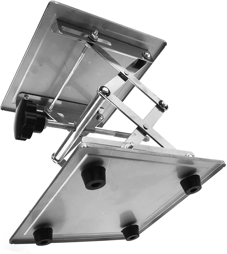 Heywin laboratorinė kėlimo platforma 200 x 200 mm, skirta maršrutizatoriams, lazeriams, spintelėms, foto skyriams kelti arba nuleisti, arba kaip laboratorinė kėlimo platforma