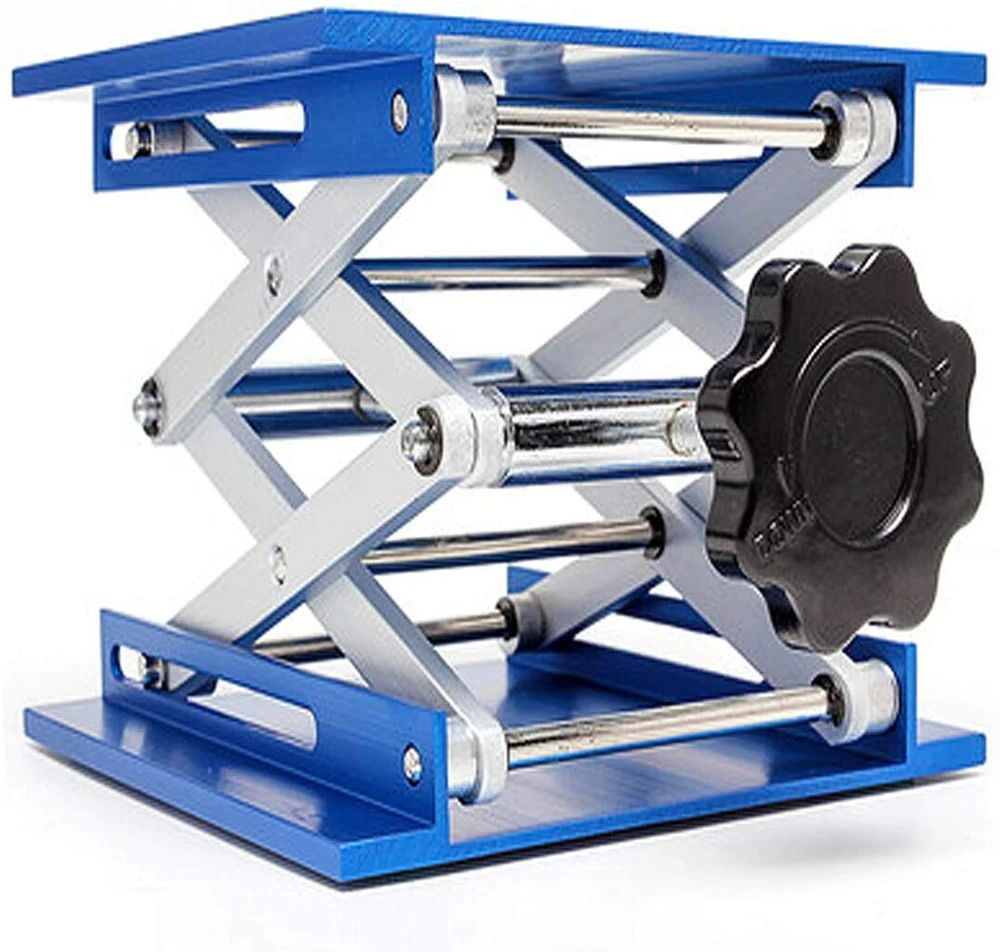 Heywin laboratorinė kėlimo platforma 200 x 200 mm, pagaminta iš aliuminio oksido, taip pat naudojama kaip laboratorinis domkratas maršrutizatoriaus, lazerio, spintelės kėlimui