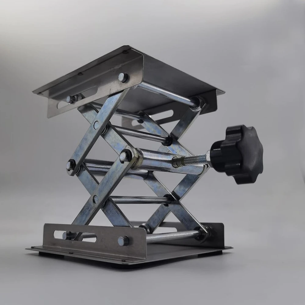 Heywin laboratorinė kėlimo platforma 200 x 200 mm, skirta maršrutizatoriams, lazeriams, spintelėms, foto skyriams kelti arba nuleisti, arba kaip laboratorinė kėlimo platforma