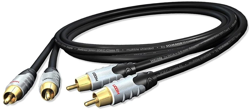 Hicon Ambience Hia-c2c2-0150 Rca kabelis, trigubai ekranuotas, 1,5 m Rca Phono 150 cm