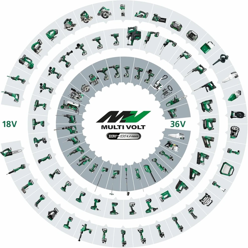 Hikoki Ds18da akumuliatorinis gręžtuvas (18 V, Li-ion, 50 Nm, 20 lygių sukimo momento reguliavimas, Led, transportavimo dėkle, su 2 x 2,0 Ah akumuliatoriais ir įkrovikliu)